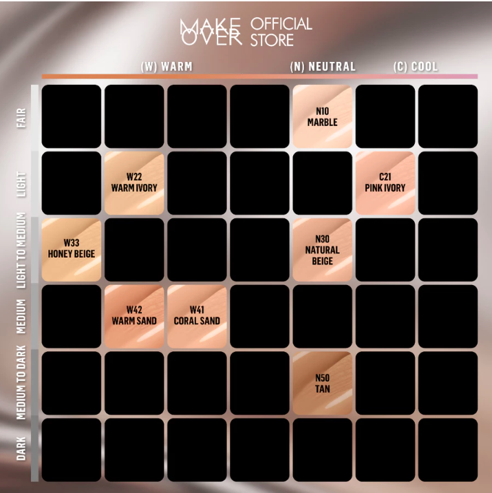 Paragon Technology and Innovation MAKE OVER Hydrastay Glow Fluid Foundation W22 Warm Ivory