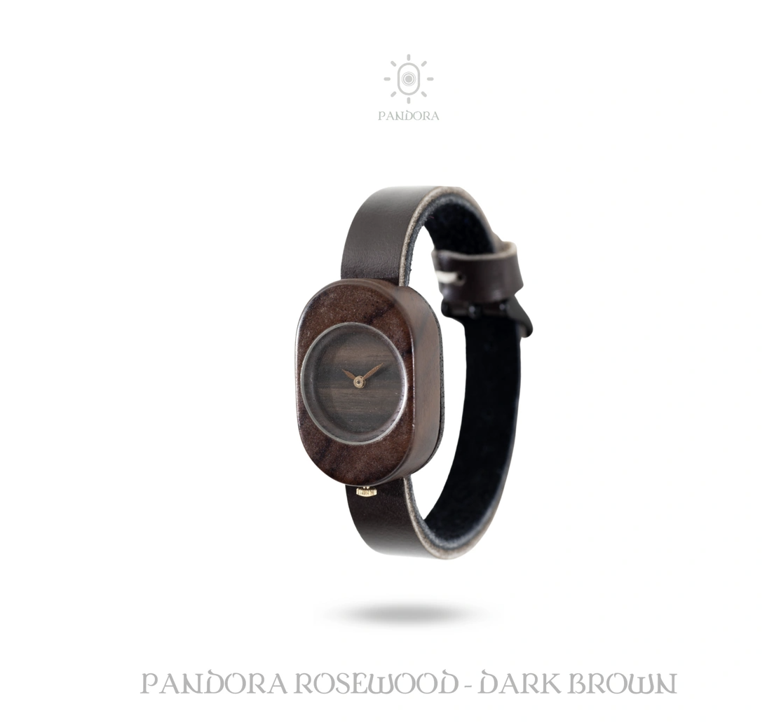 Eboni Jam Tangan Kayu Pandora Rosewood - Dark Brown