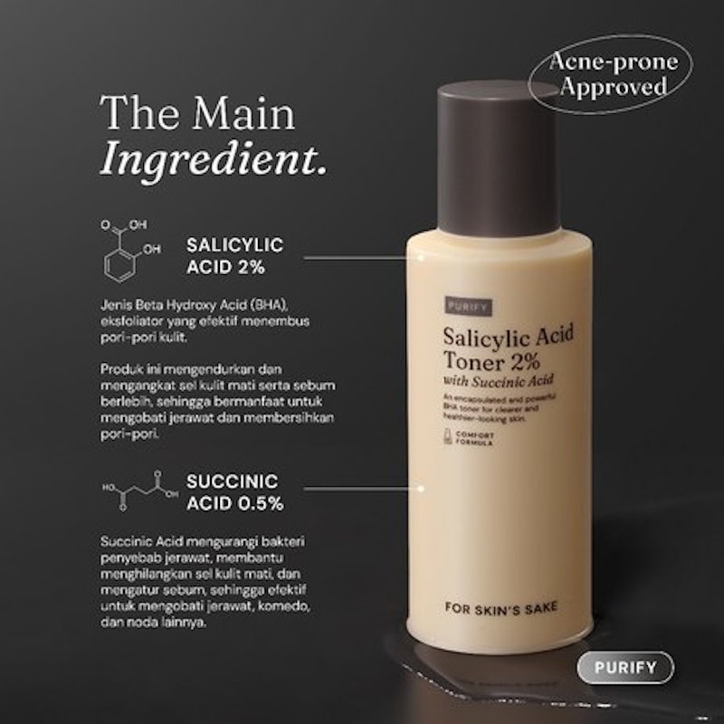 For Skin's Sake Salicylic Acid Toner 2% with Succinic Acid 3
