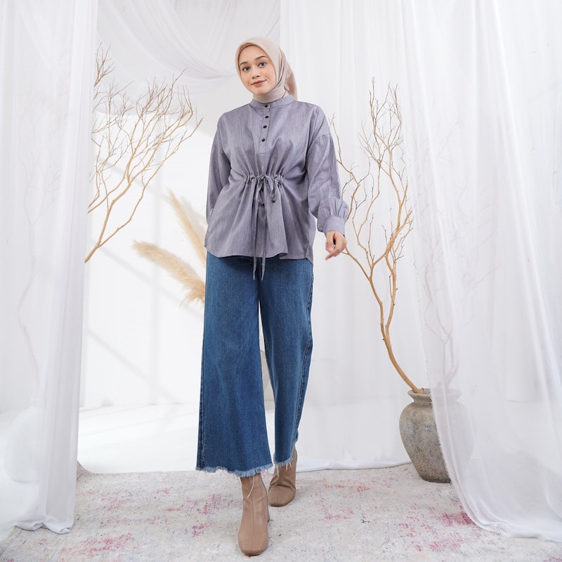 Kemeja Elina Lilac 4