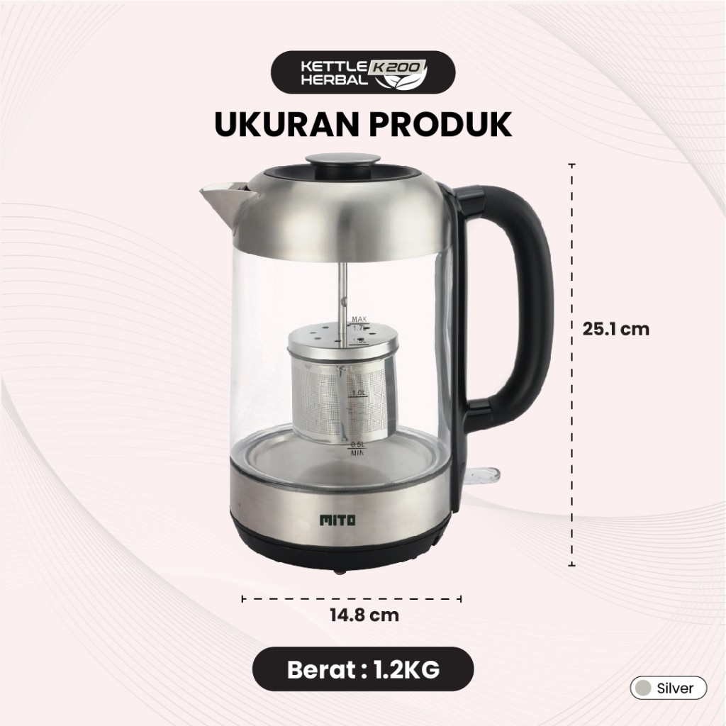 Maju Express Indonesia MITO Electric Kettle Herbal  K200 