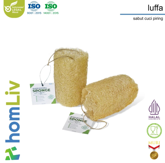 homLiv Spons Cuci Piring Luffa  3