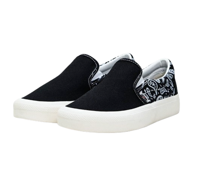 SABA Slip on Paisley Black White 1