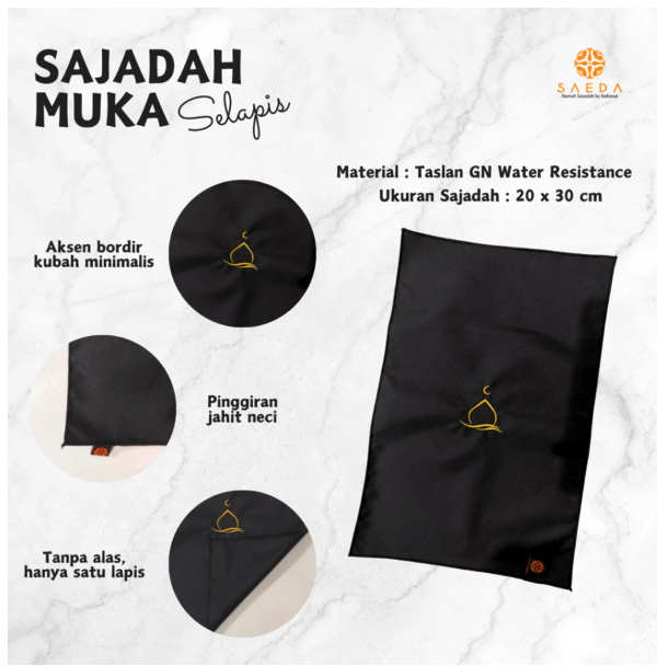  SAEDA Sajadah Muka Selapis 