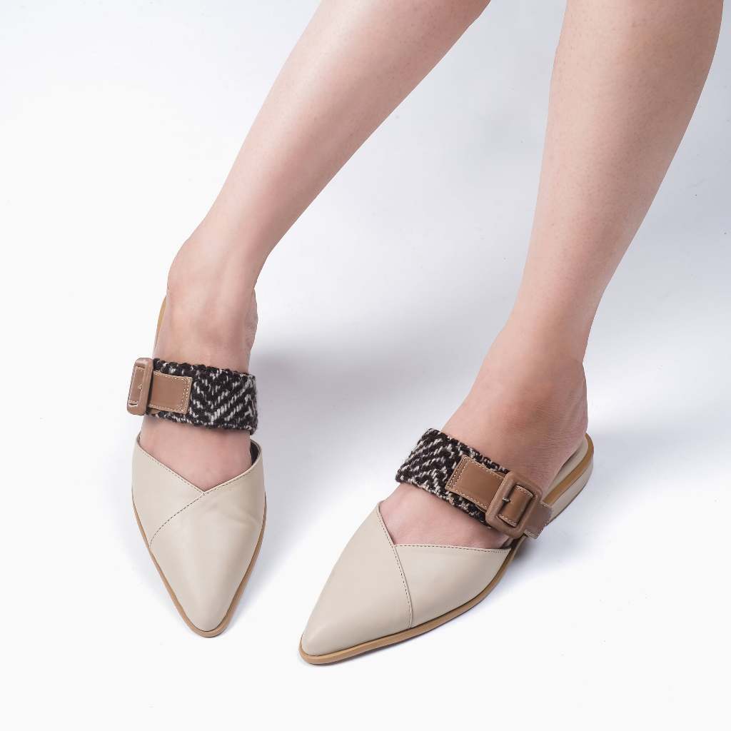 Cekhas Cekhas - Pixy Cream Mules Wanita