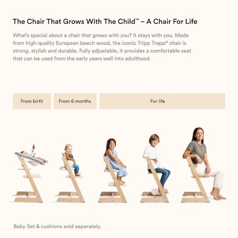 Mothercare Stokke Tripp Trapp Complete High Chair (Baby Set) 4