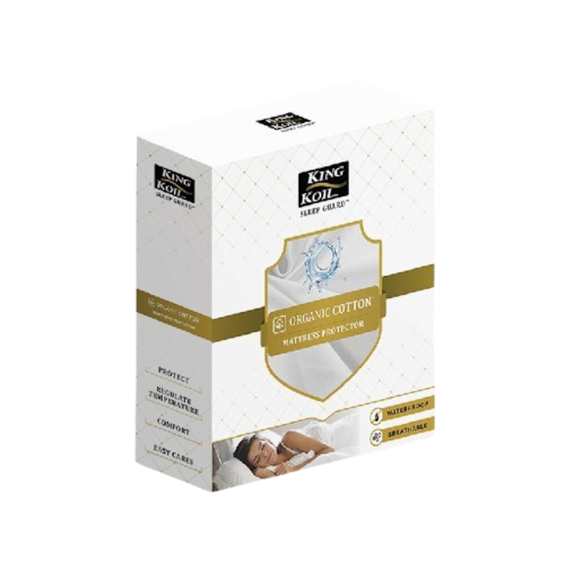 King Koil Mattress Protector Sleep Guard Organic Cotton with Vi-Guard