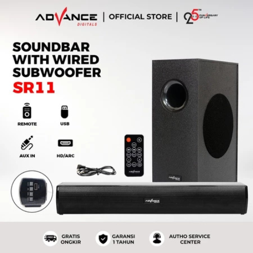 Advance Digitals Advance Soundbar with Wired Subwoofer Speaker SR11