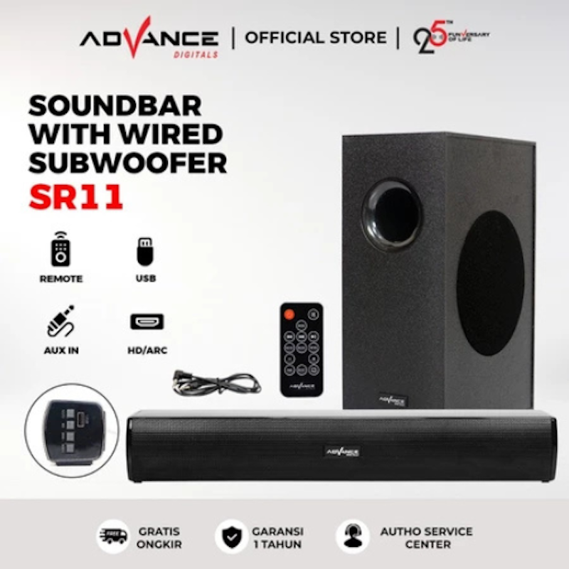 Advance Soundbar with Wired Subwoofer Speaker 2