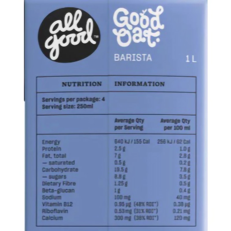 All Good Oat Milk 1 liter 4