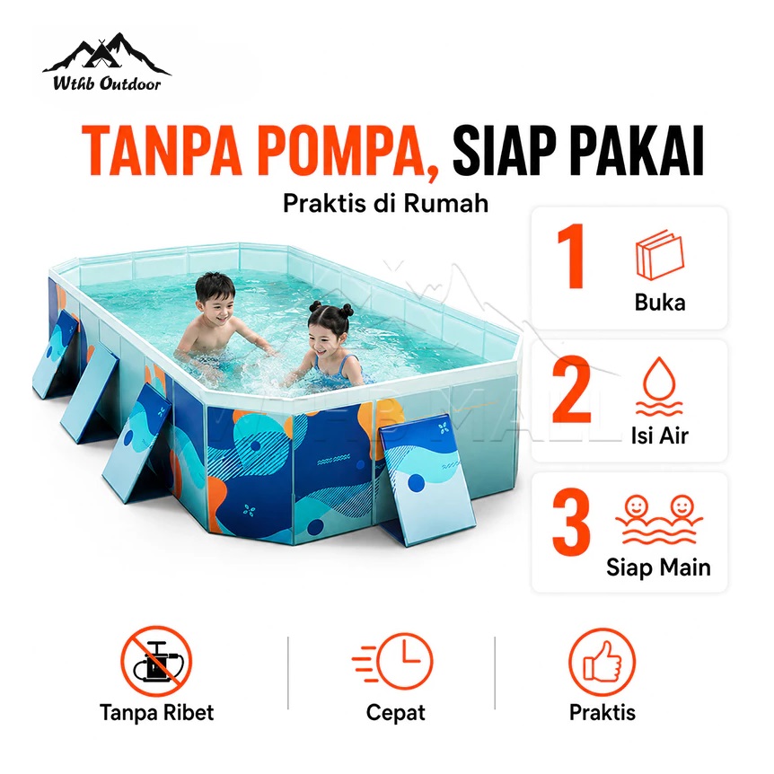 WTHB Outdoor Kolam Lipat Jumbo 1,8 m 2