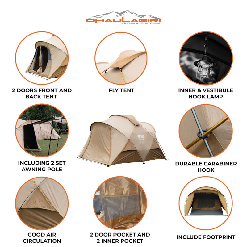 Dhaulagiri Snail Dome Tent Light Protection 2