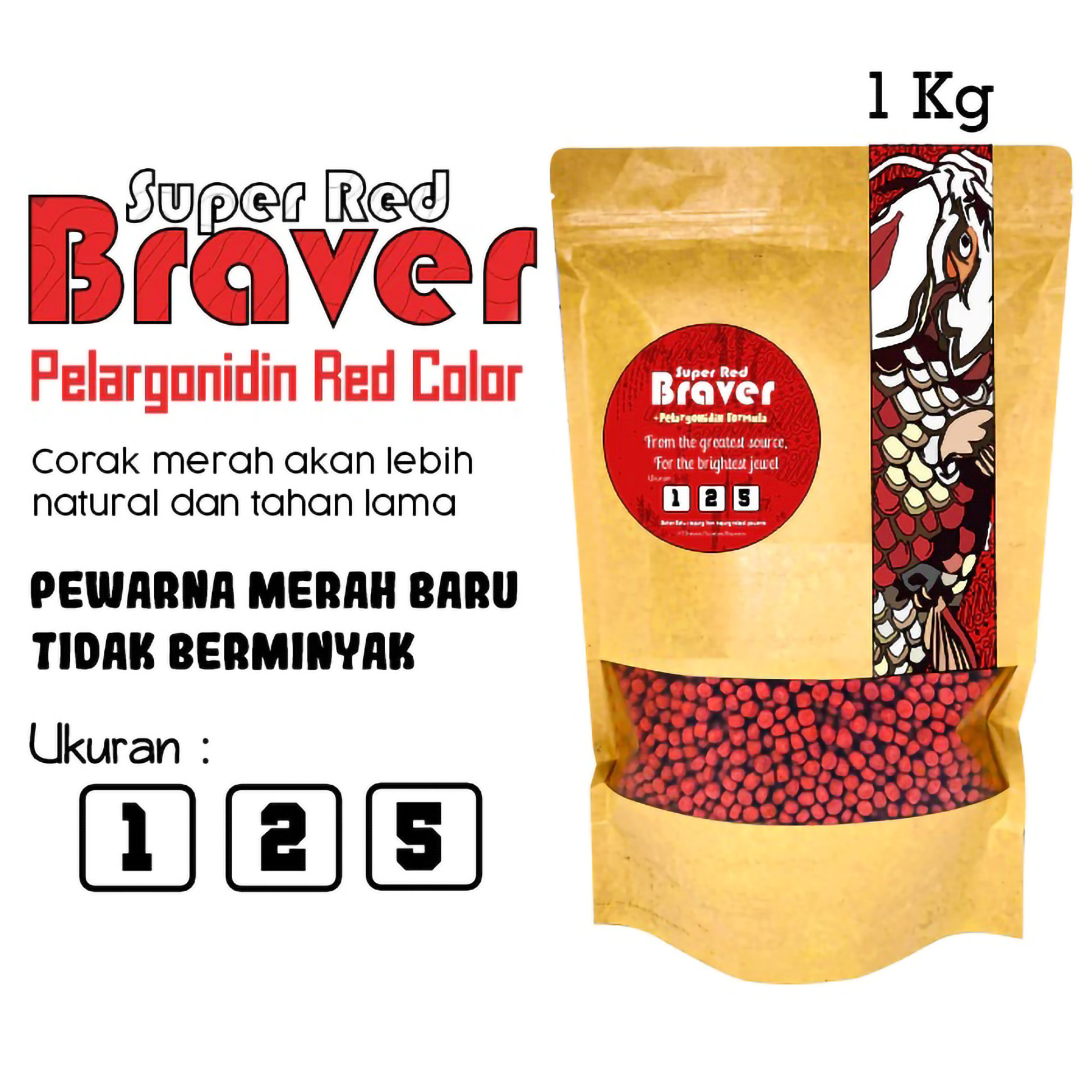 Ikanesia Super Red Braver Pakan Ikan