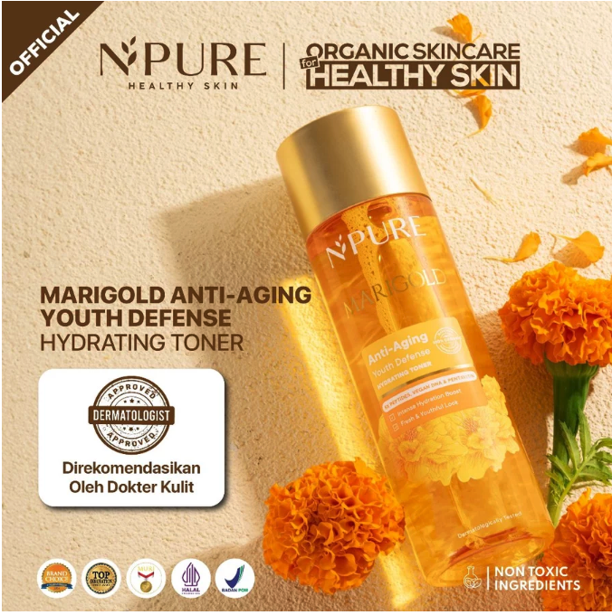 Penta Natural Kosmetindo N'PURE Marigold Anti-Aging Youth Defense Hydrating Toner