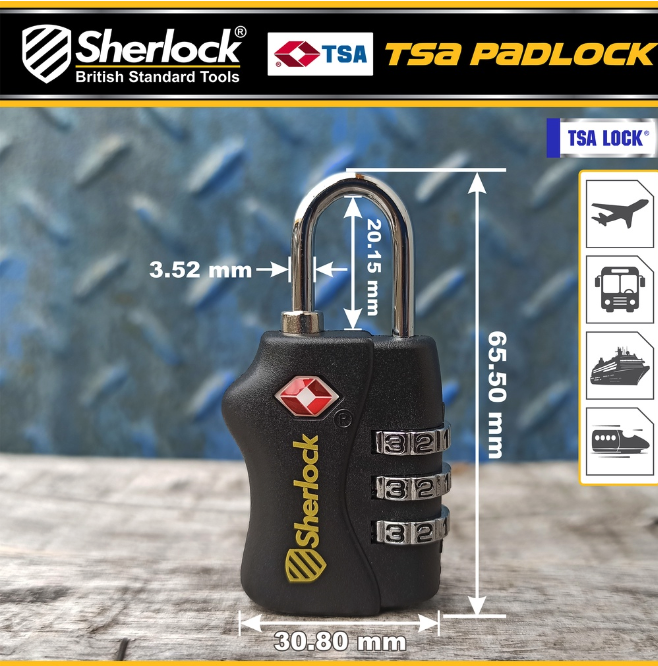 TSA Brass Padlock 3