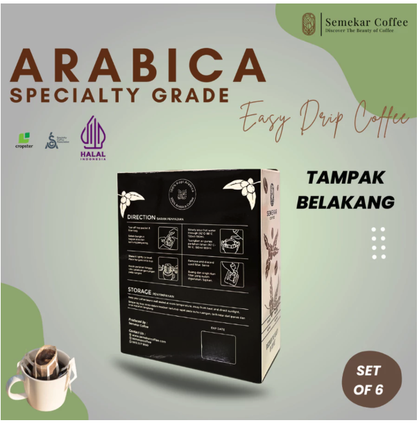Semekar Coffee and Roastery Semekar Coffee Kopi Drip Bag Bali Kintamani Arabica
