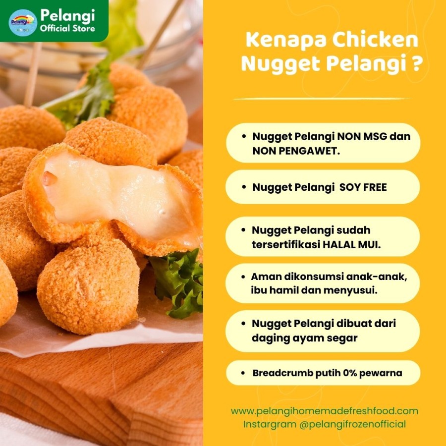 Pelangi Nugget Ayam Keju Mozarella 