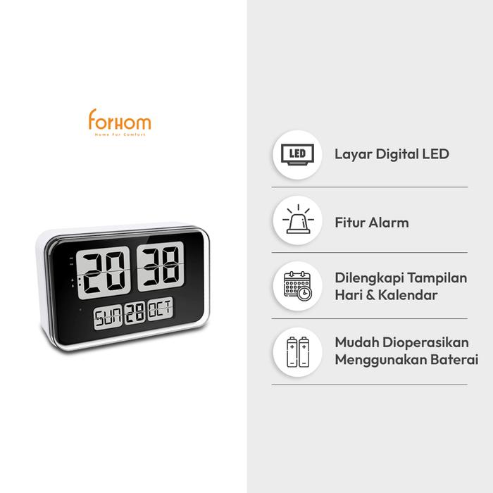 Aspirasi Hidup Indonesia AZKO Forhom Jam Dinding LED Digital Flip