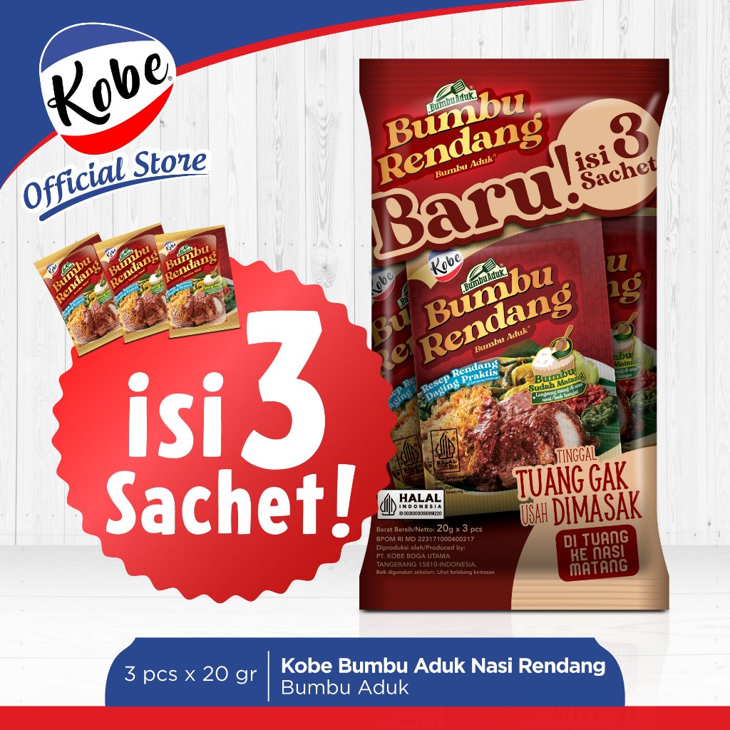 Kobe Boga Utama Kobe Bumbu Aduk Rendang 