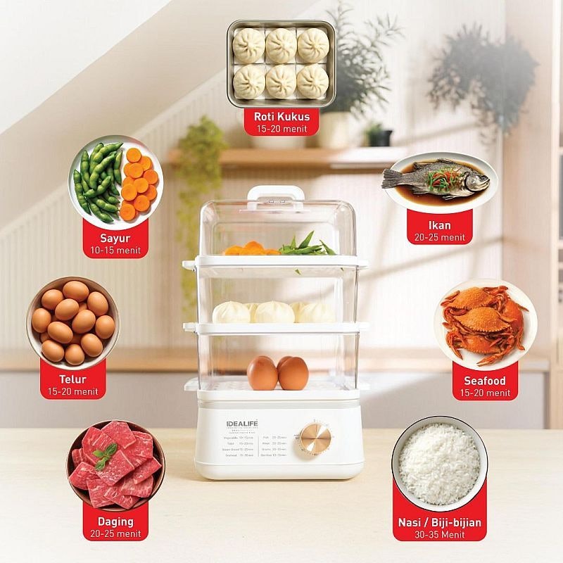 IDEALIFE Food Steamer 3 Layer 3