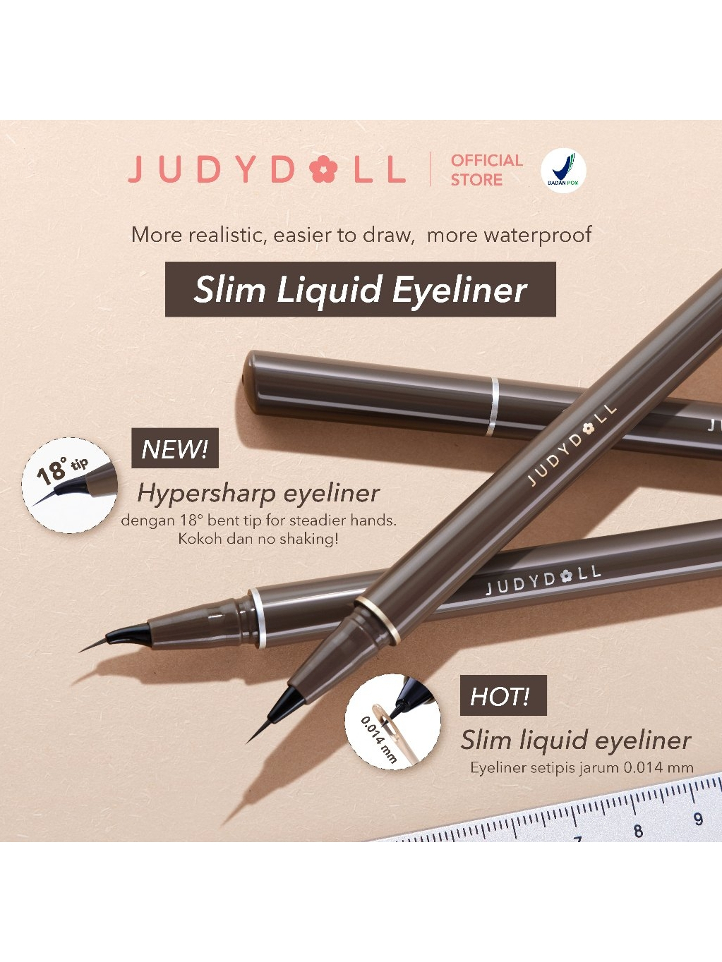 JOY Group Judydoll Slim Liquid Eyeliner 02 Brown