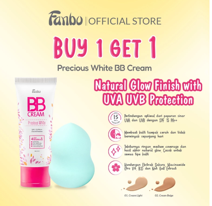Fabindo Sejahtera  Fanbo Precious White BB Cream SPF 15/PA++ Light