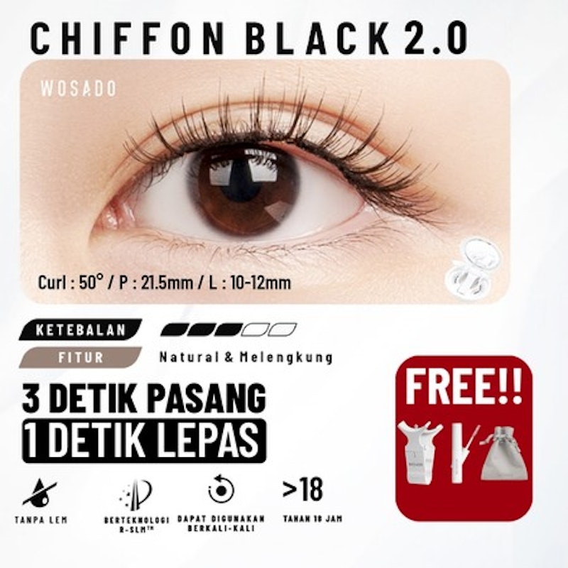WOSADO Soft Magnetic Eyelashes Chiffon Black 2