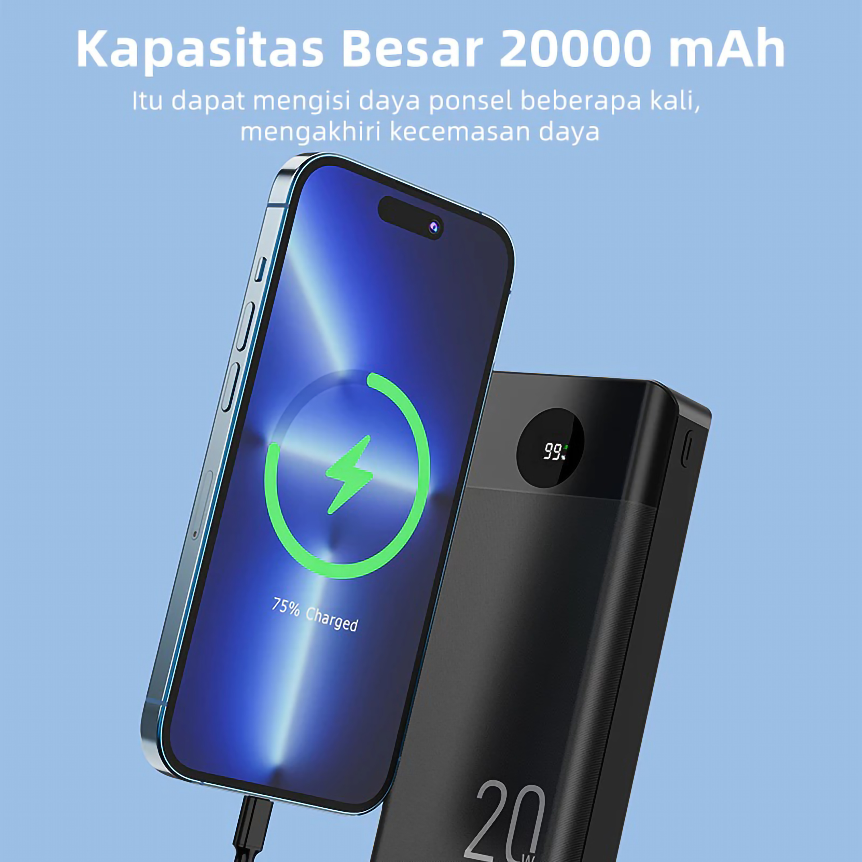 Kivee International Trading Kivee Powerbank Digital Display 20.000 mAh KV-PT211D