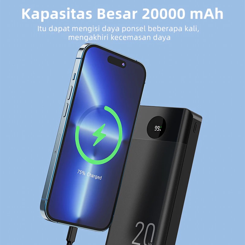 Kivee Powerbank Digital Display 20.000 mAh 5