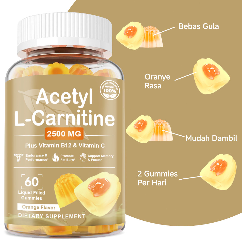  Ozmolts Acetyl L-Carnitine Plus Vitamin B12 & C