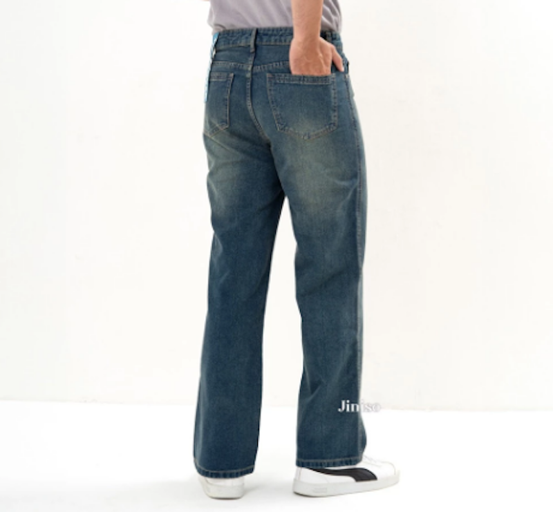 JINISO Denim Loose Jeans Pria 4