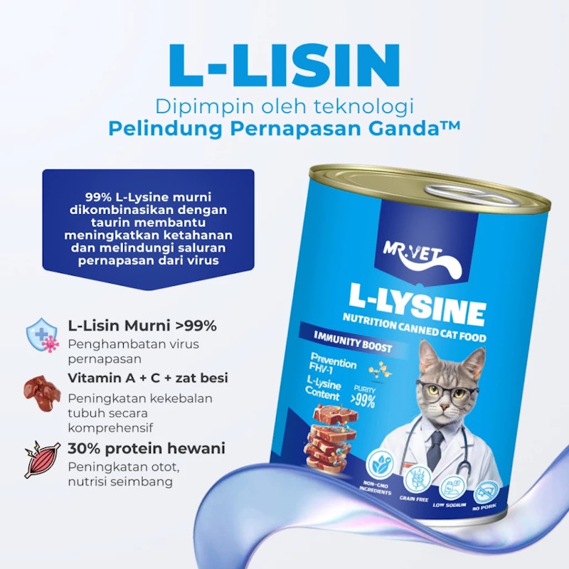 Mr. Vet Cat Pouch L-Lysine Nutrition Canned Cat Food