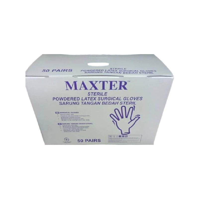 Maxter™ Sterile Powdered Latex Surgical Gloves 1
