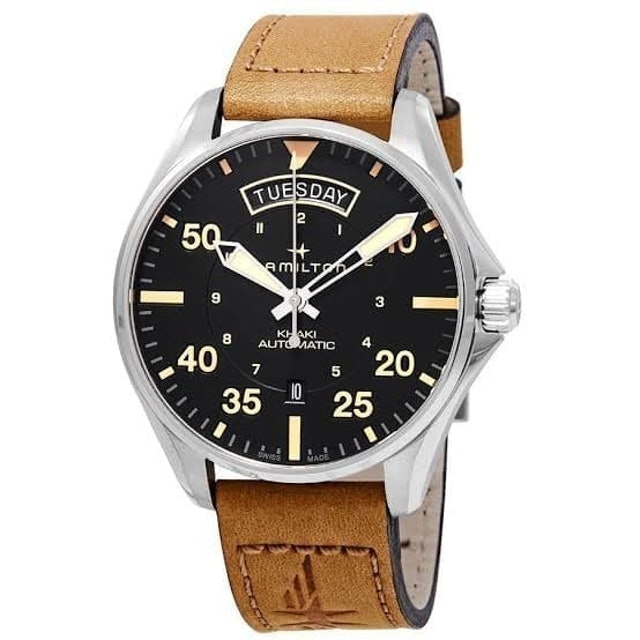 Khaki Aviation Day Date Auto 1