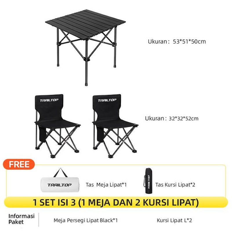 TrailTop Set Kursi Meja Lipat 5