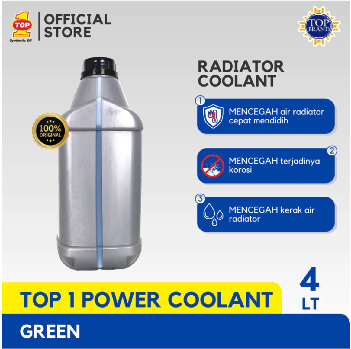 Topindo Atlas Asia Top 1 Power Coolant Green 4 L