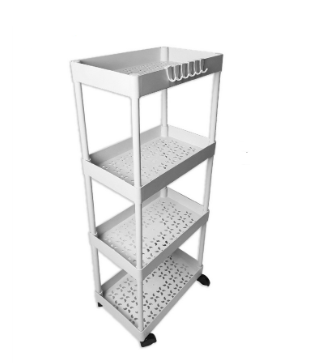 Satu Keluarga Rak Susun Serbaguna 4 Tingkat Dengan Roda C802