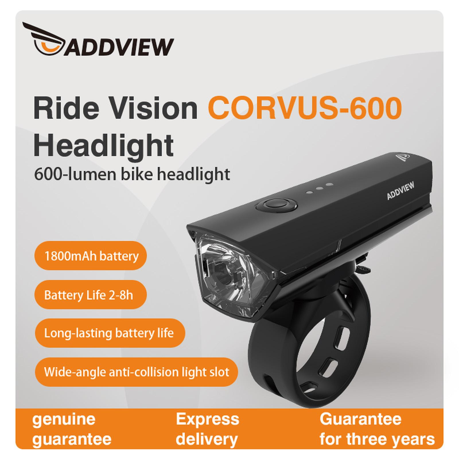 ADDVIEW Ride Vision Headlight Corvus-600 5