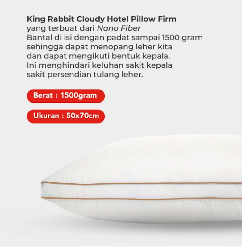 King Rabbit Cloudy Pillow Firm 4