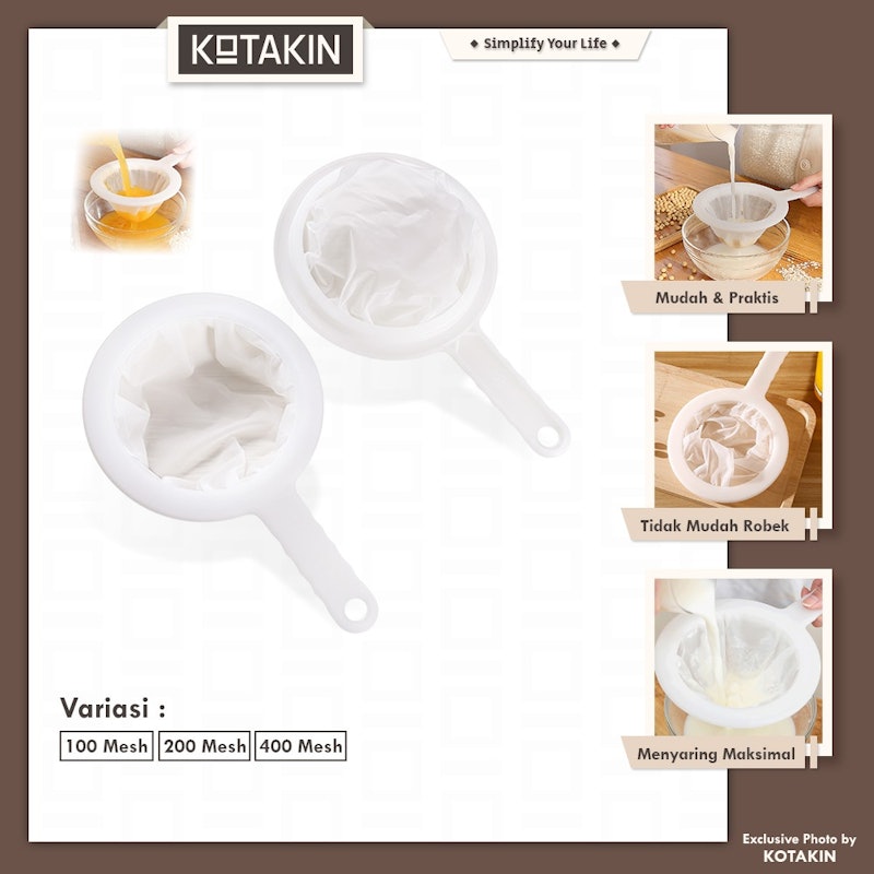 KOTAKIN Saringan Kain Nilon 400 Mesh 5