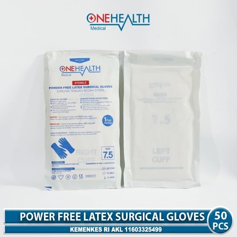 Onehealth Sterile Powder Free Latex Surgical Gloves 2