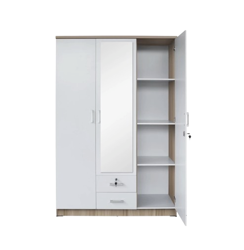 Kirana Arizona Lemari Pakaian Kayu 3 Pintu