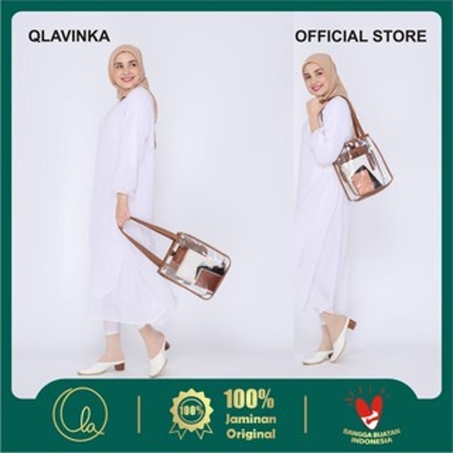 Qlavinka  Tote Bag Transparan Femia