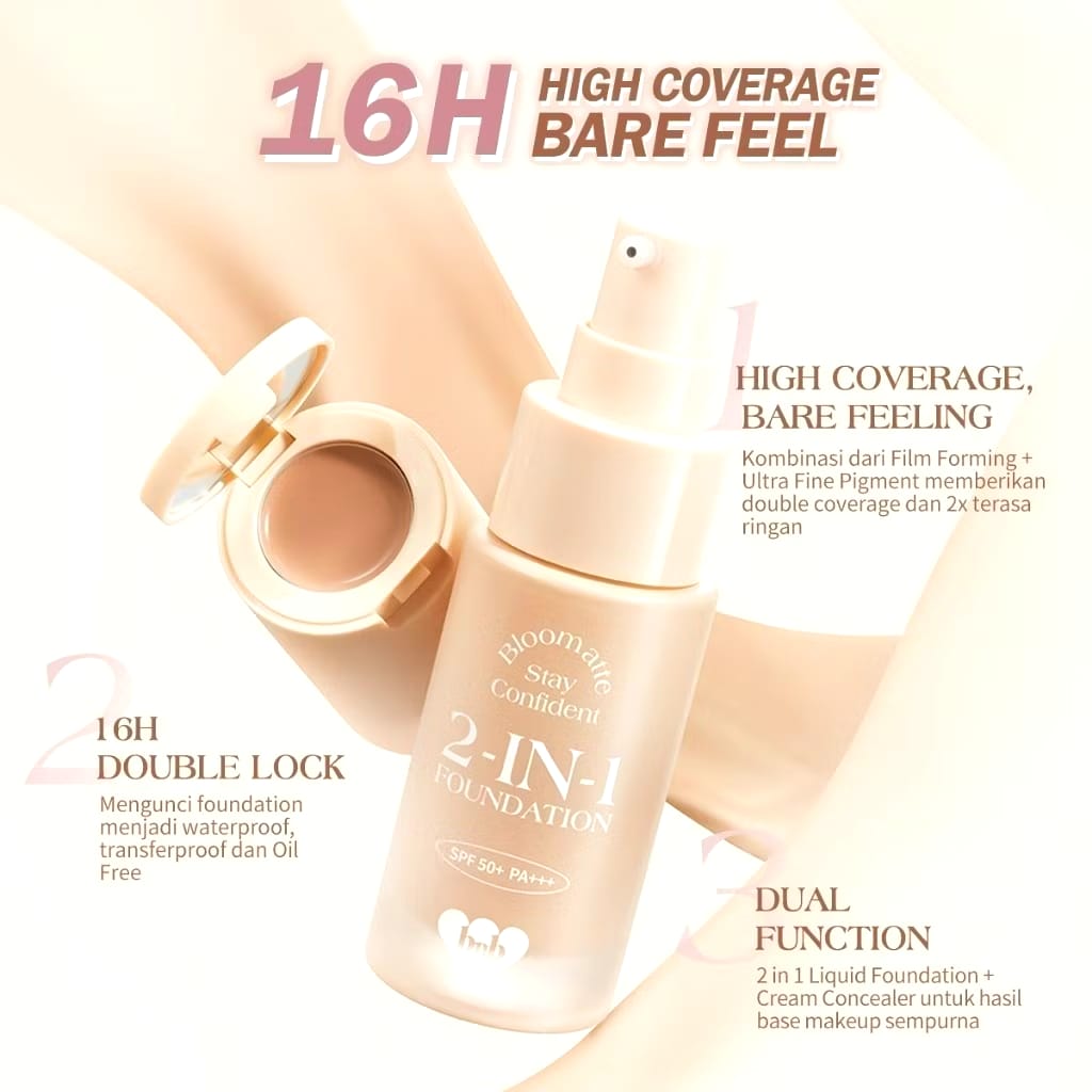 HEBE Beauty Style Barenbliss Bloomatte Stay Confident 2-in-1 Foundation