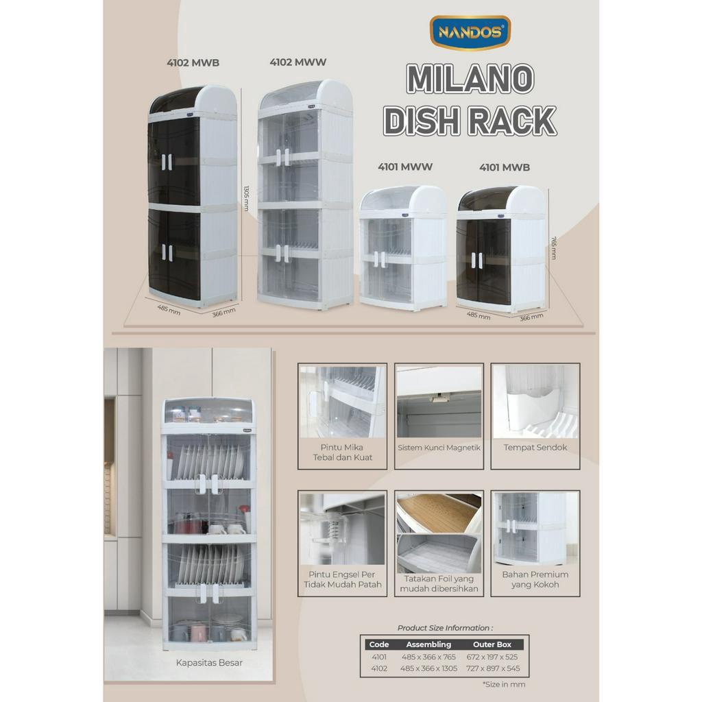 Naiba Rak Piring Milano 5 Susun 4102 