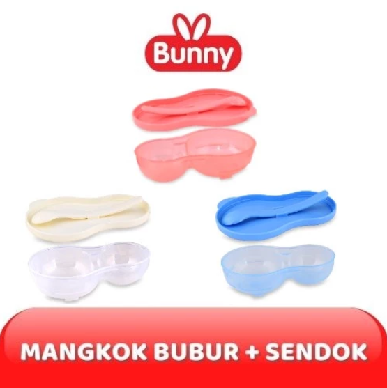 BUNNY SUKSESSELALU Lusty Bunny Feeding Set Mangkok Bubur