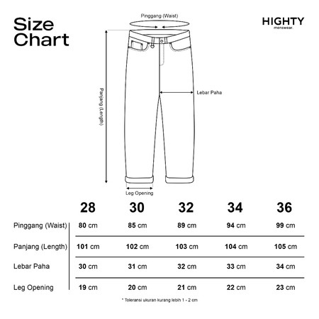 Highty Indonesia Warehouse HIGHTY Black Charcoal Washed Ripped Jeans Pants