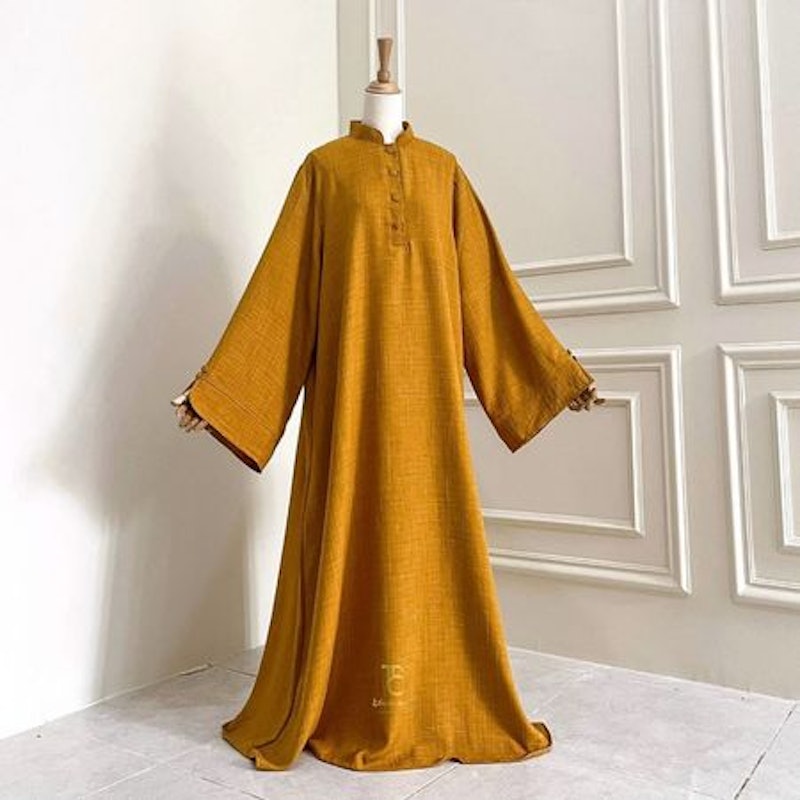 Tsurayya Abaya Nuna Linen Motif 4