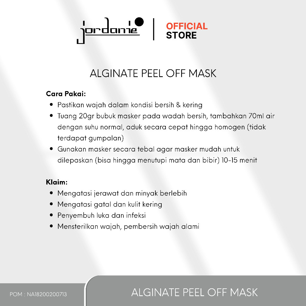 Jordanie  Jordanie Peel Off Mask Powder Gold  