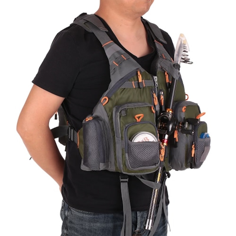 Outdoor Breathable Fishing Life Vest Superior 209lb Buoyancy 2
